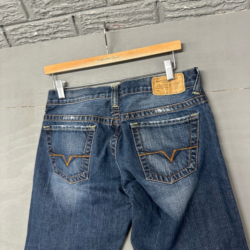 Guess Rebel Straight Leg‎ Jeans Mens 31 Blue Medium Wash Denim 3548